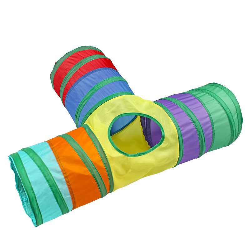 Foldable Cat Play Tunnel with Crinkle Paper