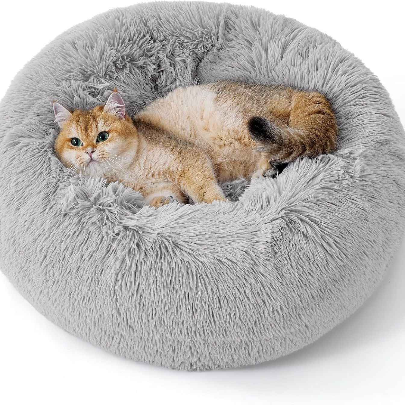 Round Fluffy Plush Pet Bed Round Fluffy Plush Pet Bed