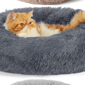 Round Fluffy Plush Pet Bed Round Fluffy Plush Pet Bed