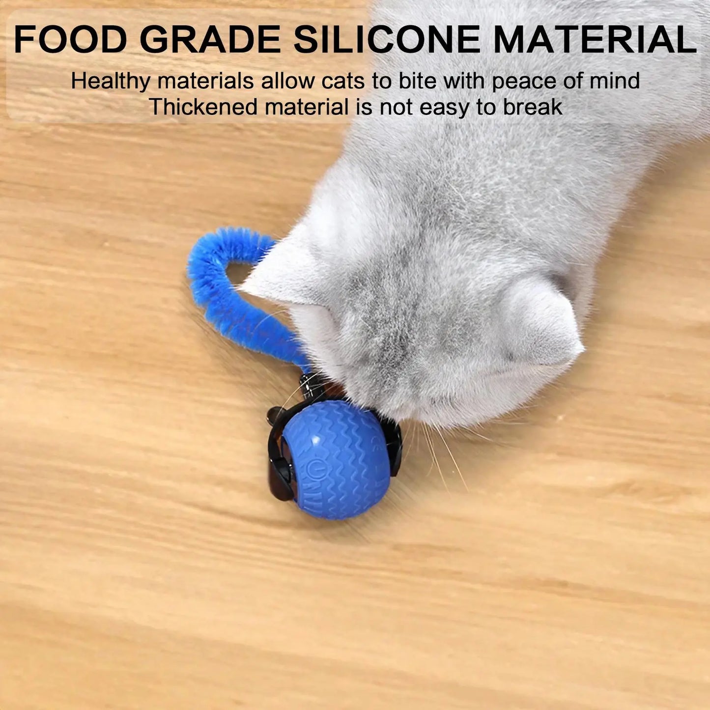 Rechargeable Interactive Cat Toy Ball - Available in Single or Double Pack, Durable Teaser for Play and Exercise, Ideal Indoor Cat Accessory