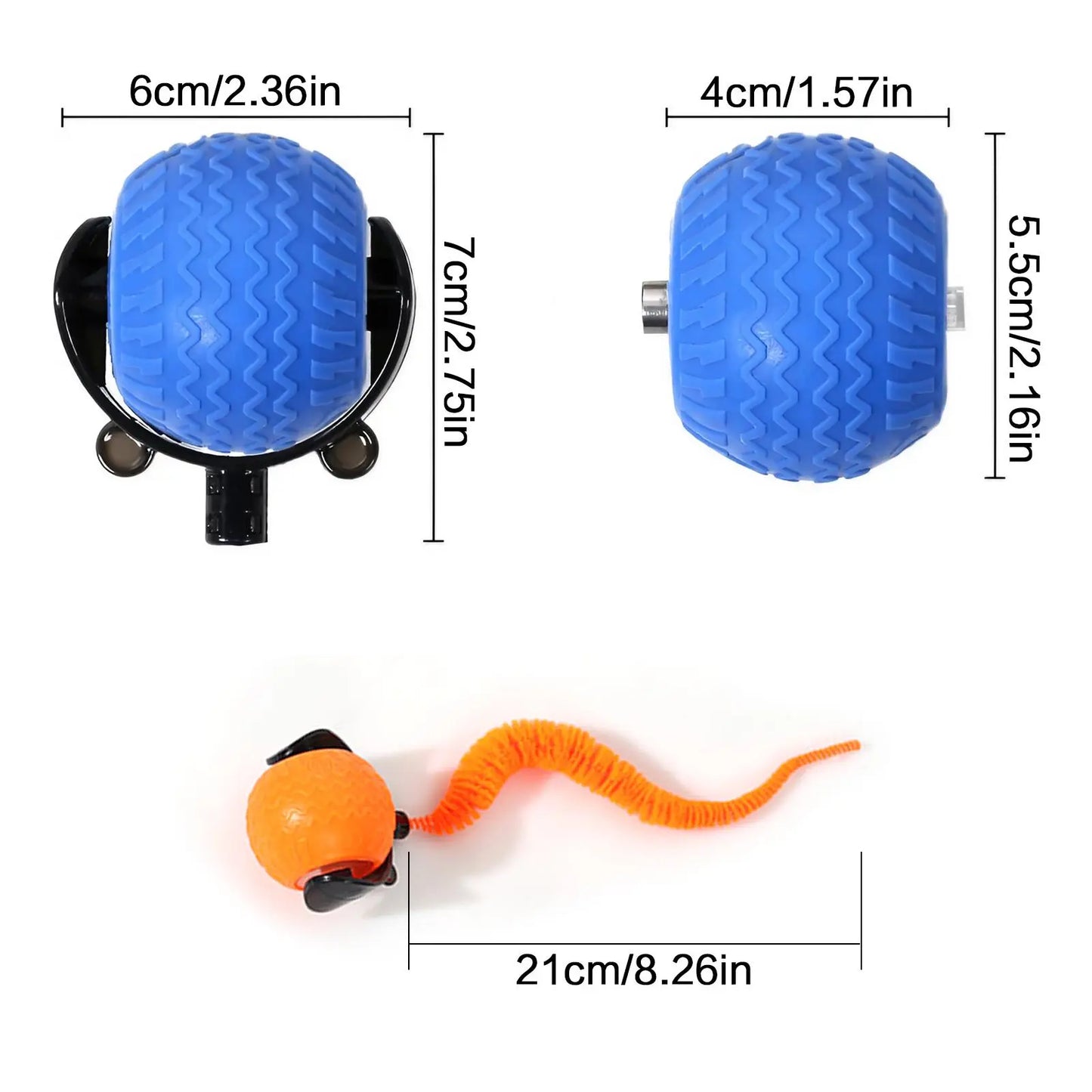 Rechargeable Interactive Cat Toy Ball - Available in Single or Double Pack, Durable Teaser for Play and Exercise, Ideal Indoor Cat Accessory