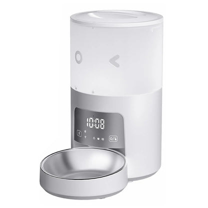 Furlyn 4L Smart Automatic Pet Feeder with WiFi App Control for Cats and Dogs - Programmable Meal Scheduling, Timed Portion Control, Dual Power, and Anti-Jam Food Dispensing