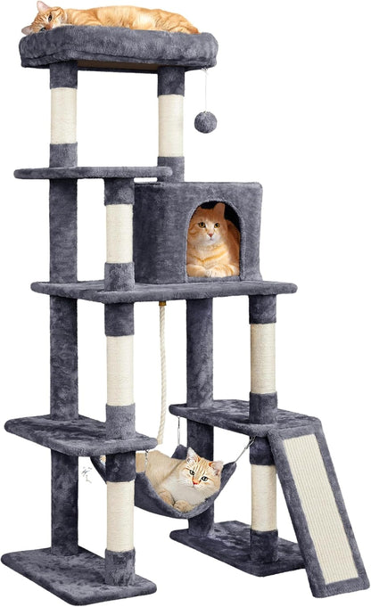 Yaheetech 54-Inch Multi-Level Cat Tree Tower | Premium Activity Centre with Condo & Hammock