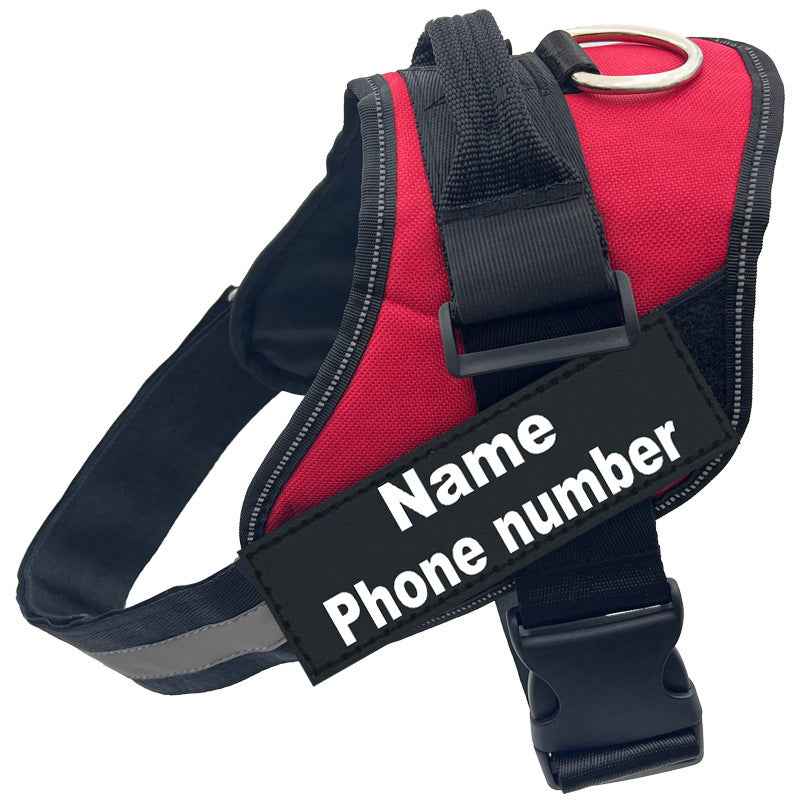 Adjustable Reflective Dog Chest Strap with Leash
