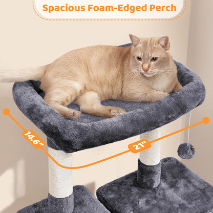 Yaheetech 54-Inch Multi-Level Cat Tree Tower | Premium Activity Centre with Condo & Hammock