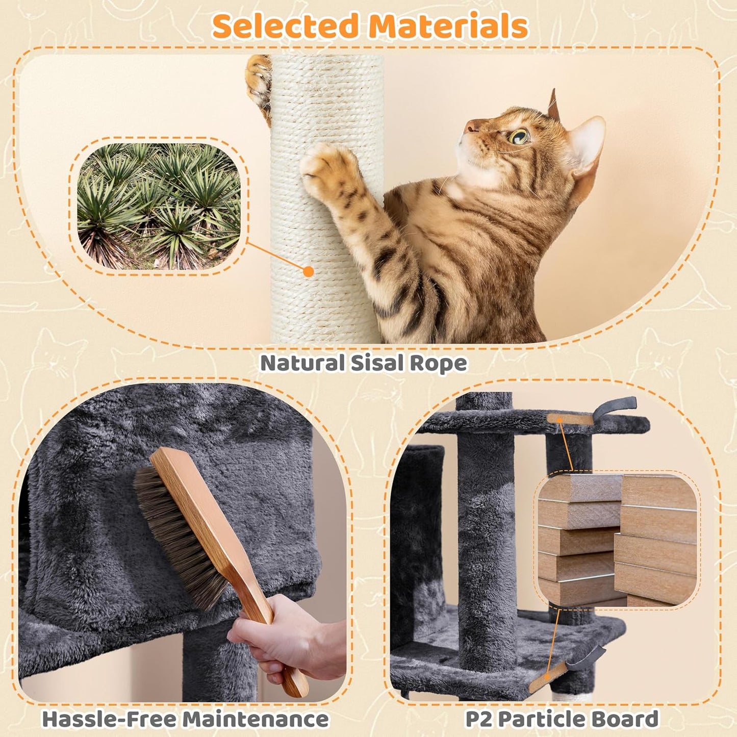 Yaheetech 54-Inch Multi-Level Cat Tree Tower | Premium Activity Centre with Condo & Hammock