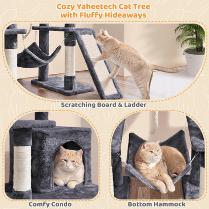 Yaheetech 54-Inch Multi-Level Cat Tree Tower | Premium Activity Centre with Condo & Hammock