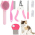 8-Piece Pet Grooming Kit with Nail Clipper and Brush Set