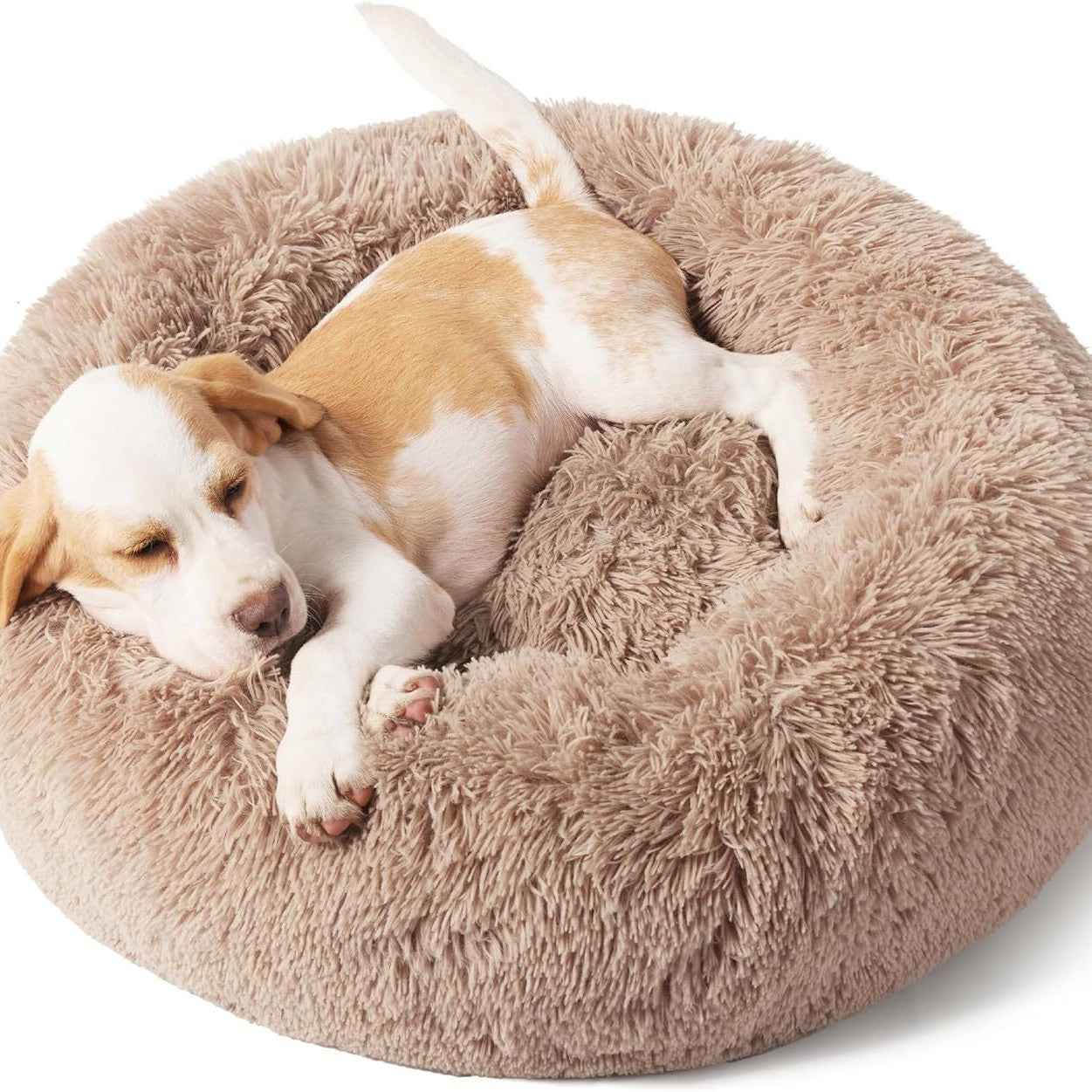 Round Fluffy Plush Pet Bed Round Fluffy Plush Pet Bed