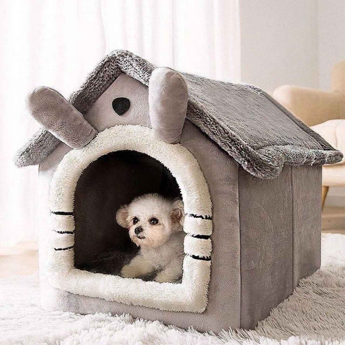 Winter Insulated Cat House - Warm Cozy Pet Bed for Cats and Puppies